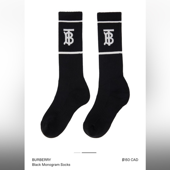 Burberry Black monogram socks - Picture 1 of 4